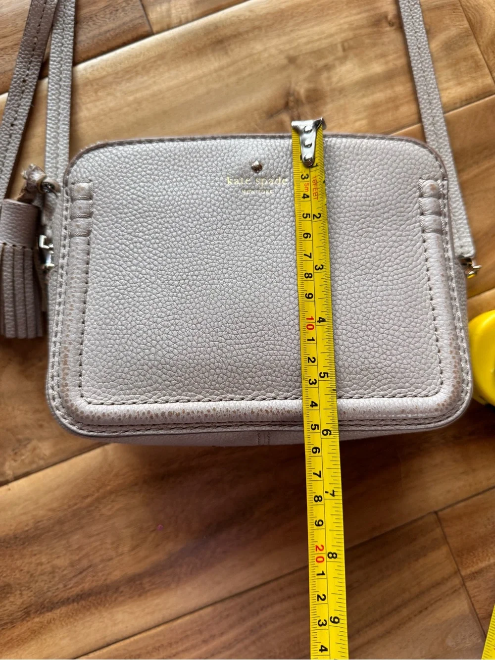 kate spade Pebbled Leather Crossbody Bag - Light Taupe